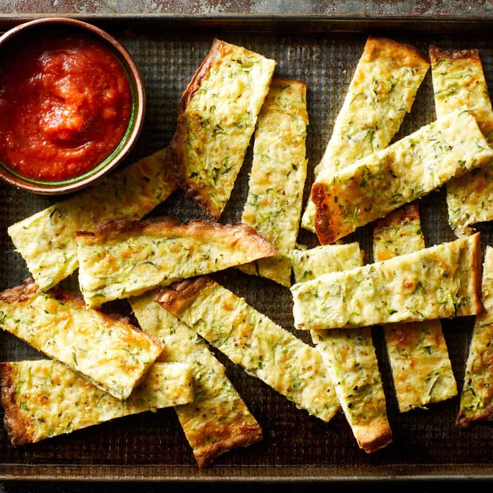 Keto Cheesy Zucchini Breadsticks