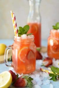 Keto Strawberry Mint Lemonade