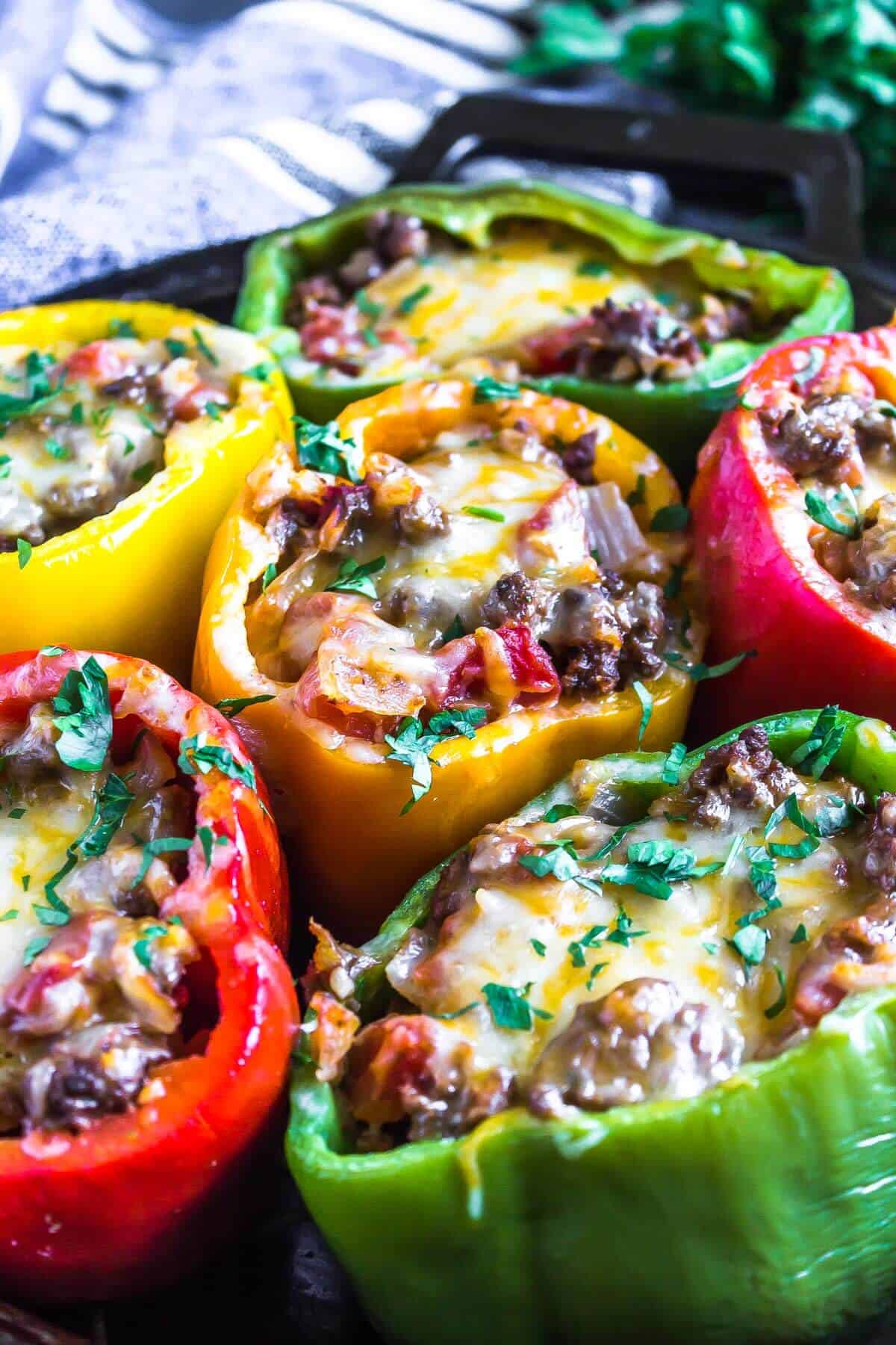 Keto Stuffed Bell Peppers Keto Vegetarian Recipe Keto Diet Plans