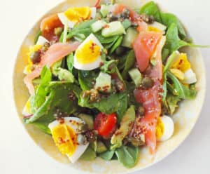 Salmon Egg and Avocado Salad