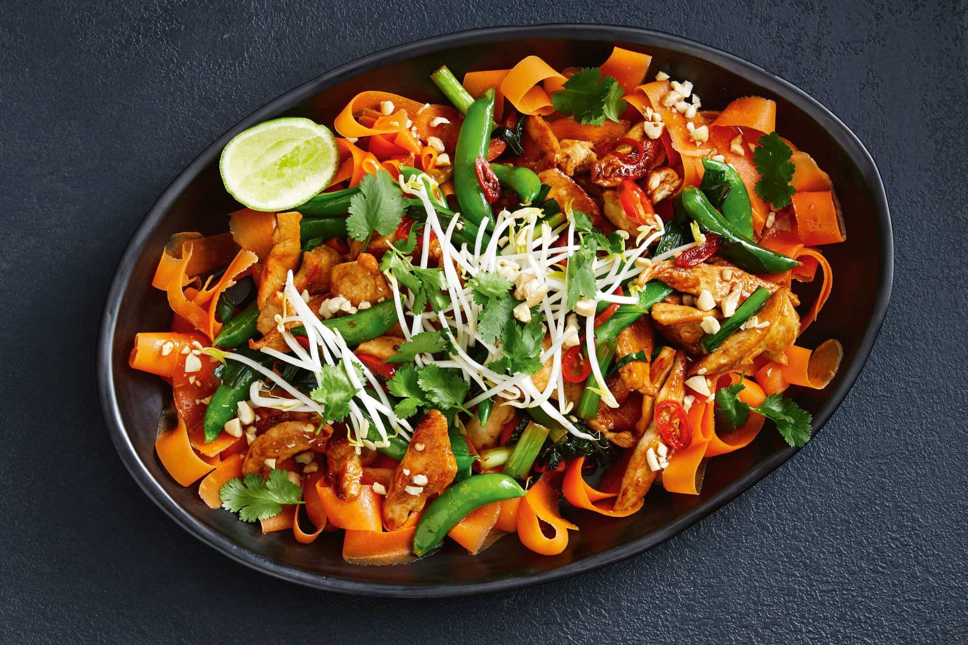 Carrot Noodle Pad Thai Keto Recipe Keto India Keto Diet Plans