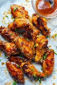 Crispy Baked Honey Sriracha Wings