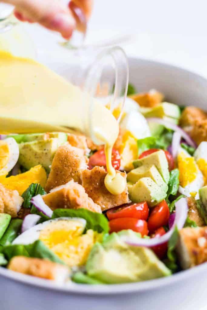 Crispy Chicken Salad with Healthy Honey Mustard