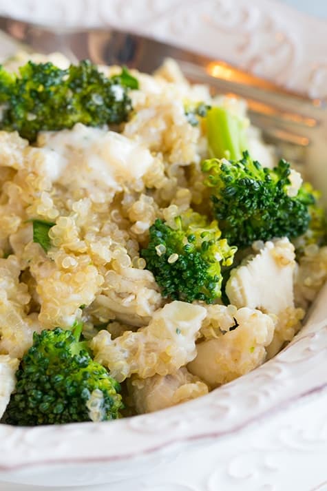 Creamy Chicken Broccoli Quinoa Skillet