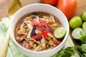 healthy chicken tortilla soup