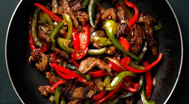 Southwestern Steak and peppers