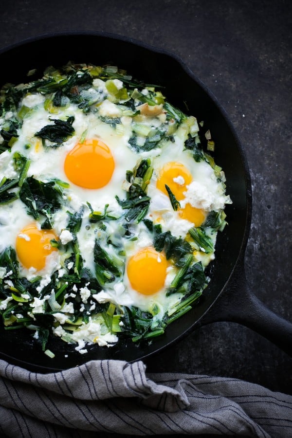 Eggs with Sautéed Shallots & Greens