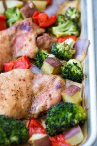 Sheet Pan Paleo Baked Breaded Chicken and Veggies