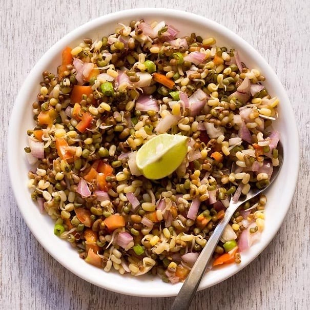 Steamed Sprouts with Veggies