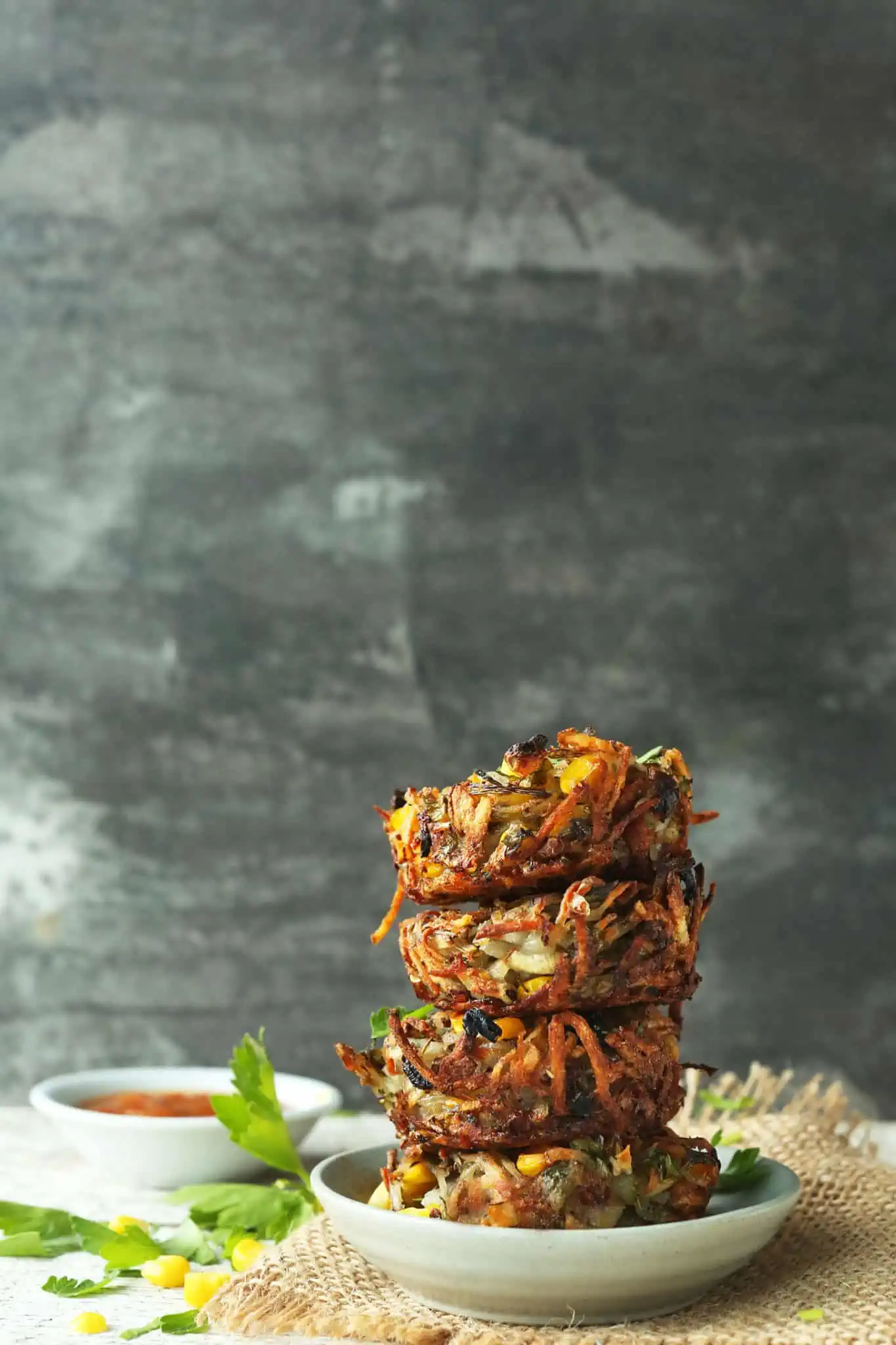 crispy hash brown haystacks