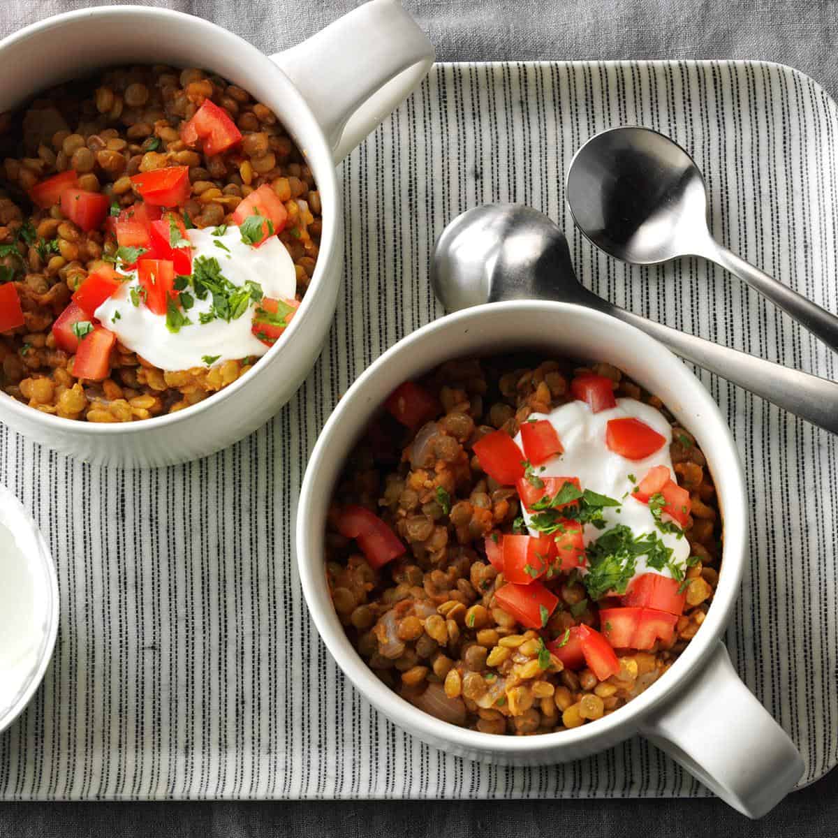 TomatoGarlic Lentil Bowls Weight Loss Recipes Livofy
