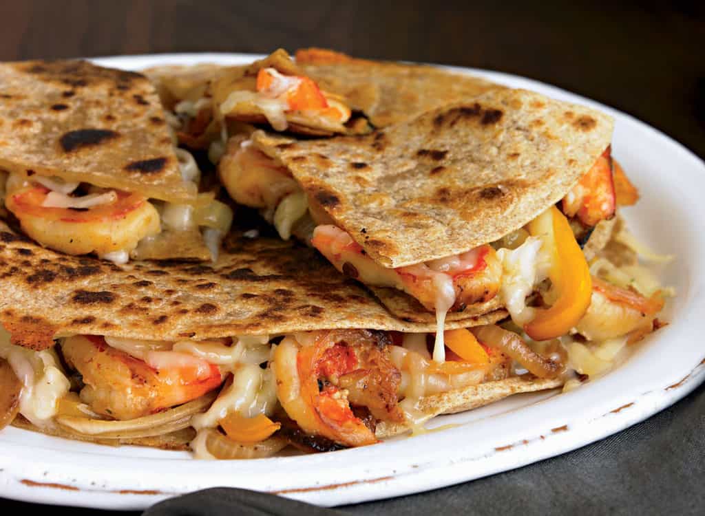 Crispy Chipotle Shrimp Quesadilla