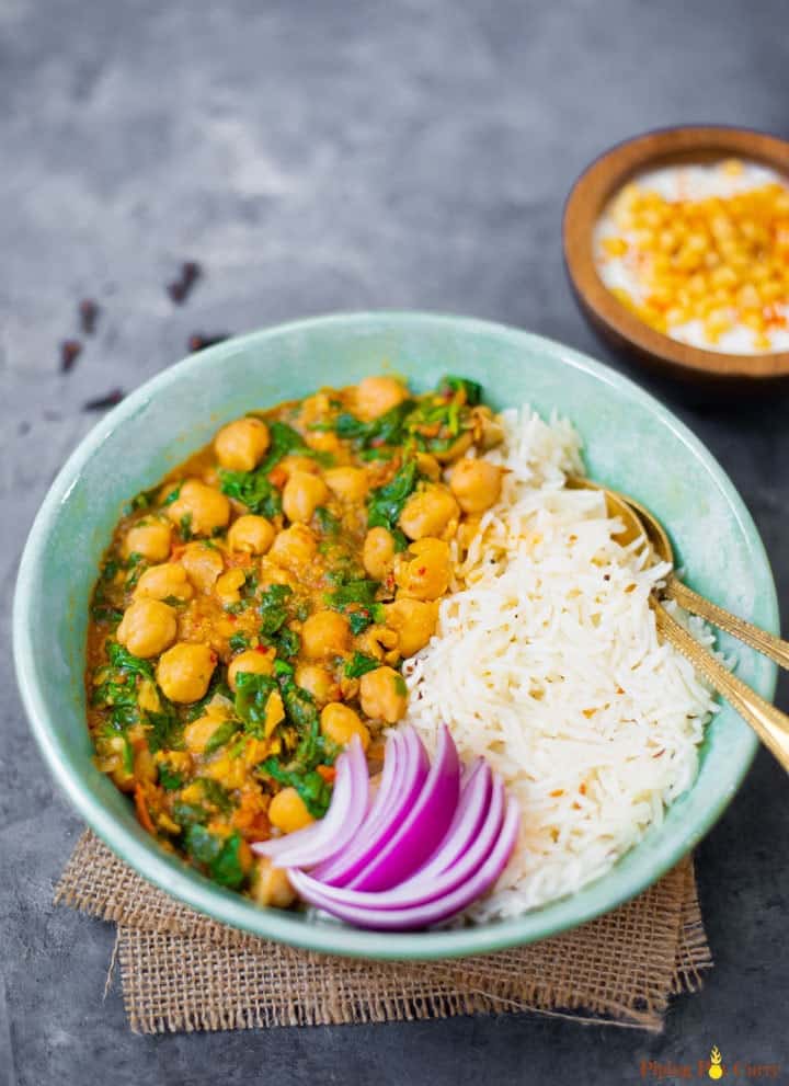 Instant Pot Chickpea Curry with Spinach