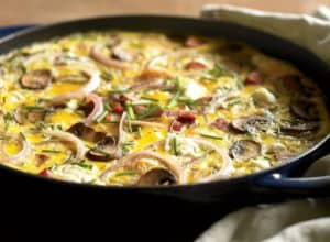 Sausage Frittata with Mushrooms