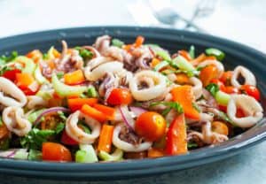 Spicy Grilled Calamari Salad