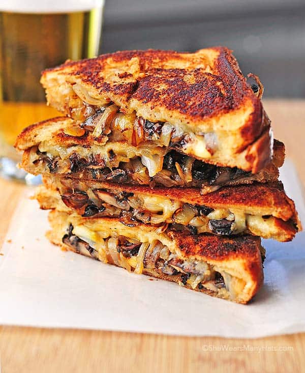 Grilled Cheese With Sautéed Mushrooms