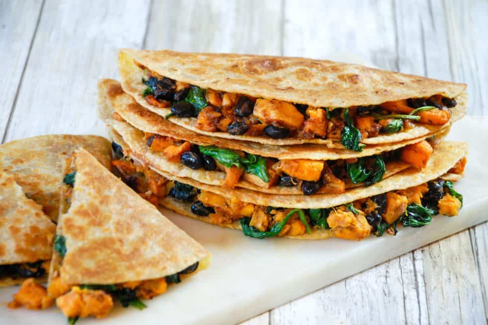 Sweet Potato & Bean Quesadillas