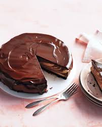 chocolate cake with chocolate glaze