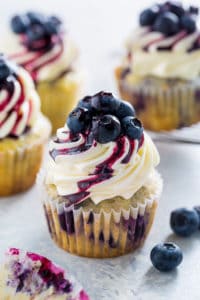 Low carb blueberry cupcakes