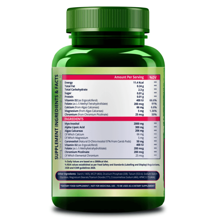 Himalayan Organics PCOS Multivitamin Supplement 2000mg MyoInositol