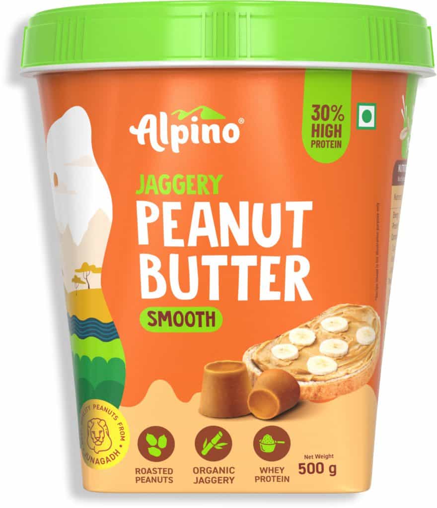 Buy Alpino High Protein Jaggery Peanut Butter Smooth Livofy