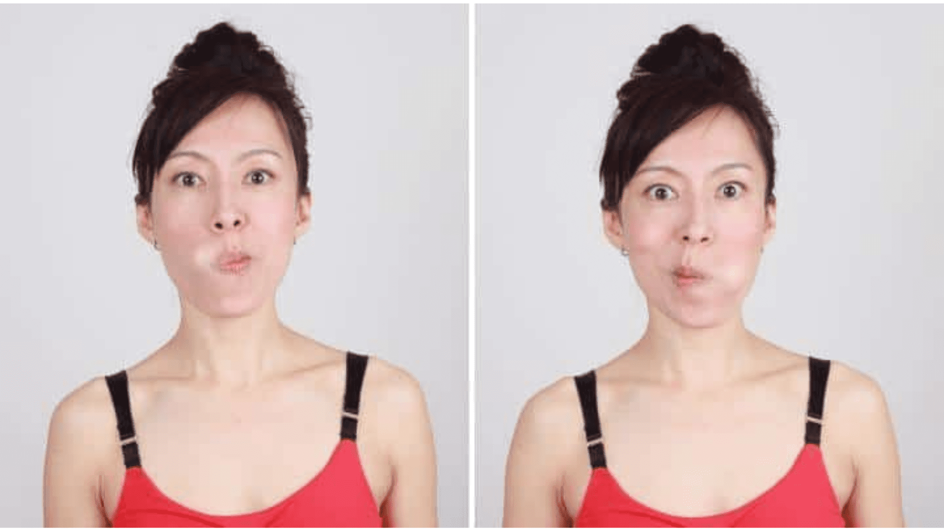 Mouthwash face exercise