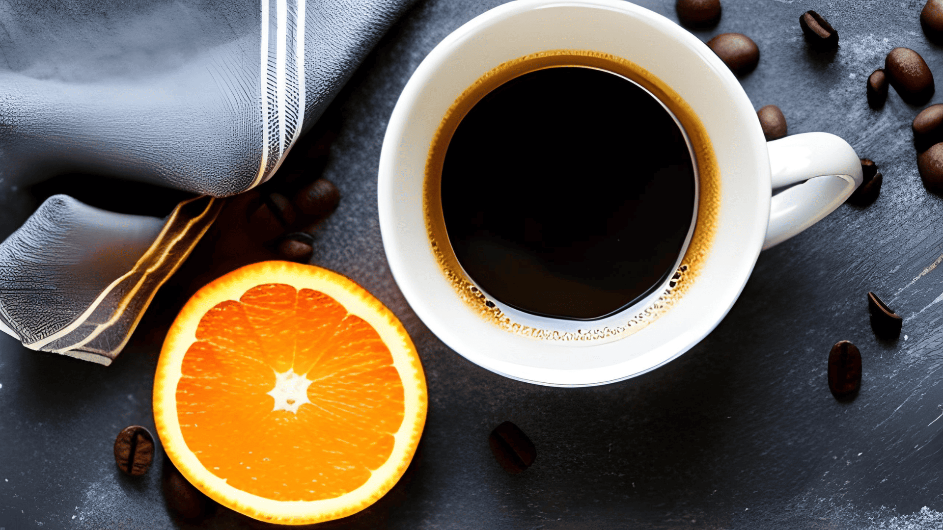orange black coffee