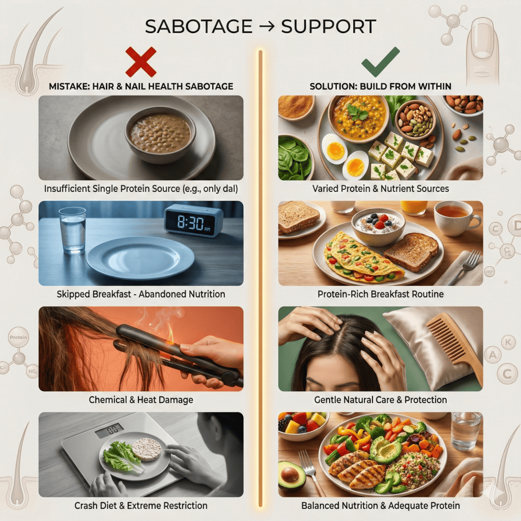 Common Mistakes Indians Make with Foods For Keratin