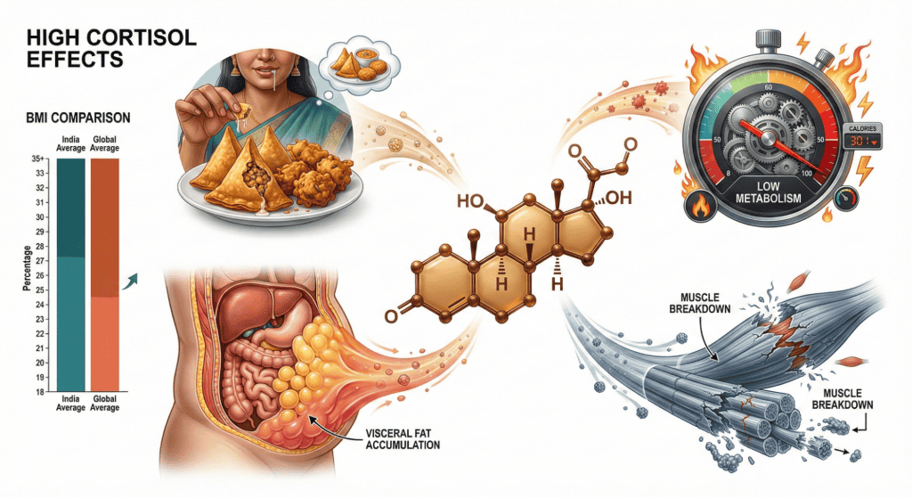 The Science Behind Cortisol And Weight Loss for Indians