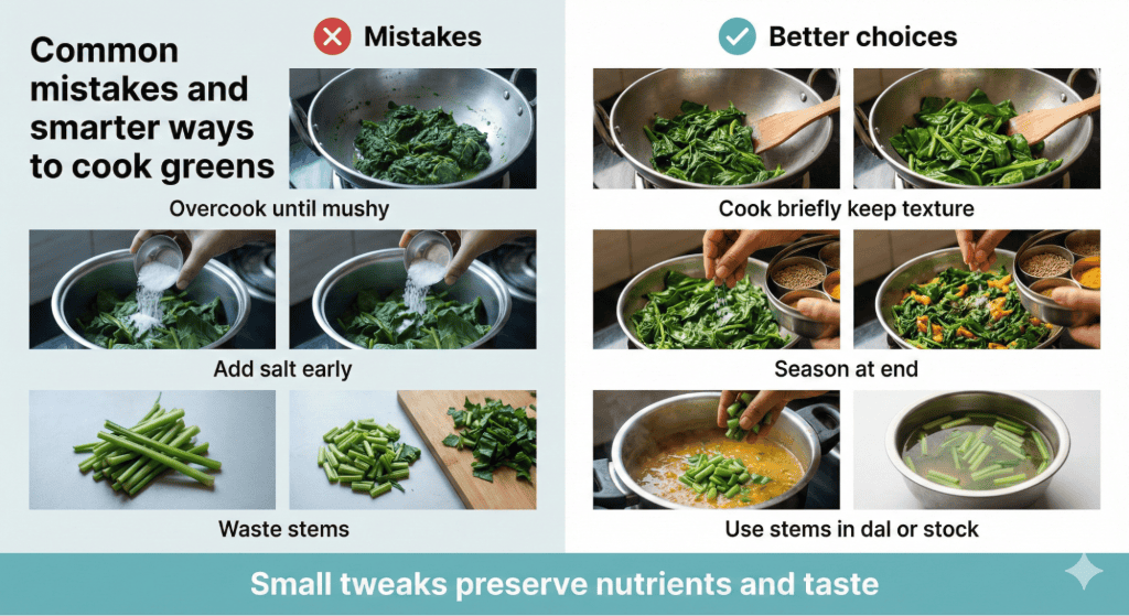 Common Mistakes Indians Make with Indian Leafy Vegetables