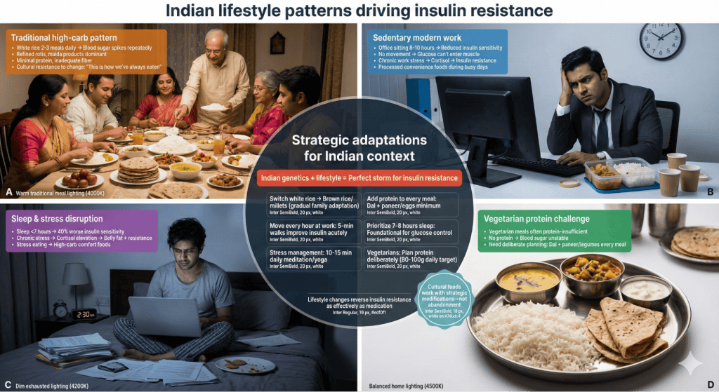 Indian Lifestyle Factors Affecting Insulin Balancing Diet