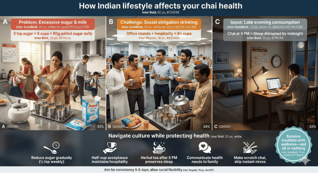 Indian Lifestyle Factors Affecting Tea Health Benefits