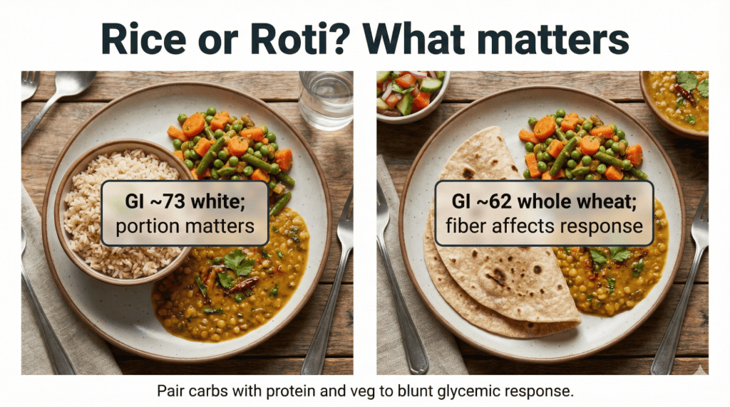 What Is Rice Vs Roti For Diabetics and Why Indian Dieters Should Care?