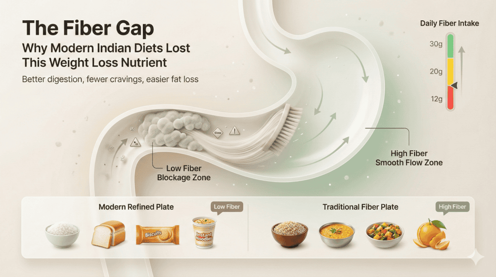 fiber deficiency Indian diet