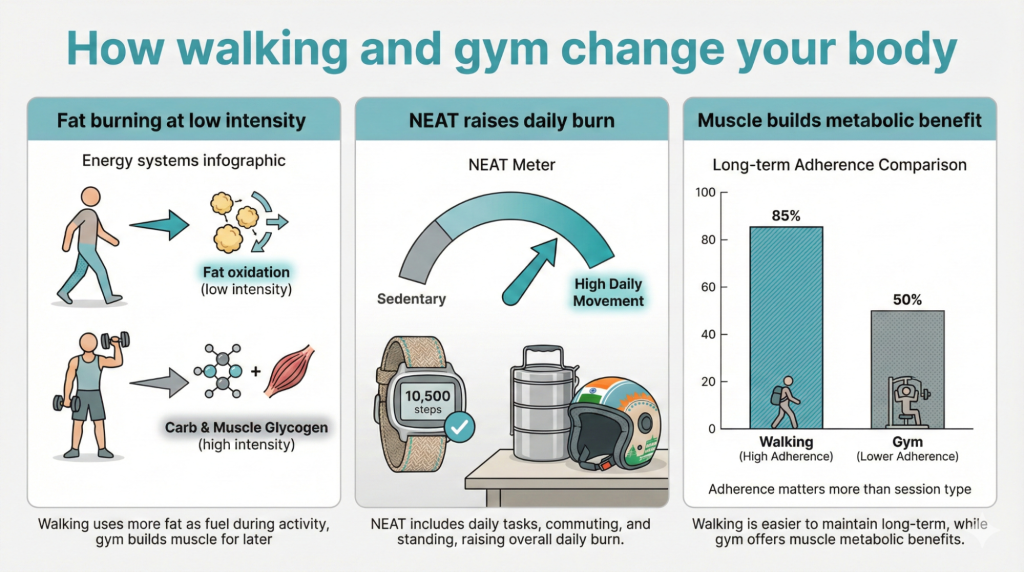 The Science Behind Walking Vs Gym Weight Loss for Indians
