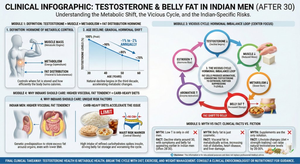 Indian Lifestyle Factors Affecting Testosterone And Belly Fat