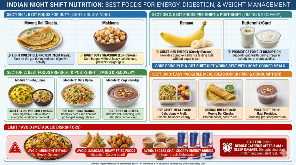 Best Indian Foods for Night Shift Diet Plan India Management