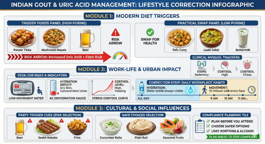 Indian Lifestyle Factors Affecting Uric Acid Diet Chart Indian
