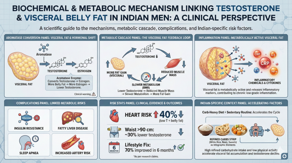 The Science Behind Testosterone And Belly Fat for Indians