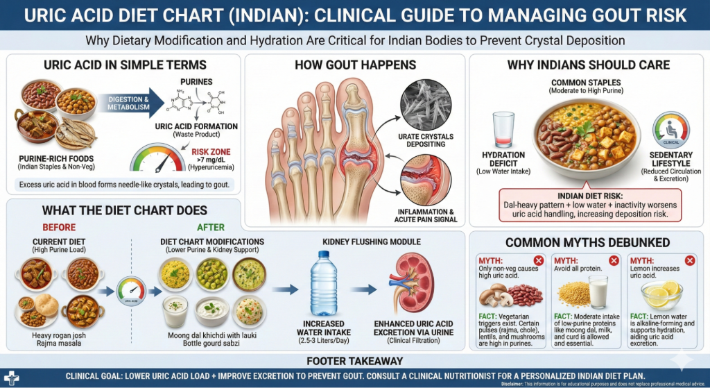 What Is a Uric Acid Diet Chart Indian and Why Indian Dieters Should Care?