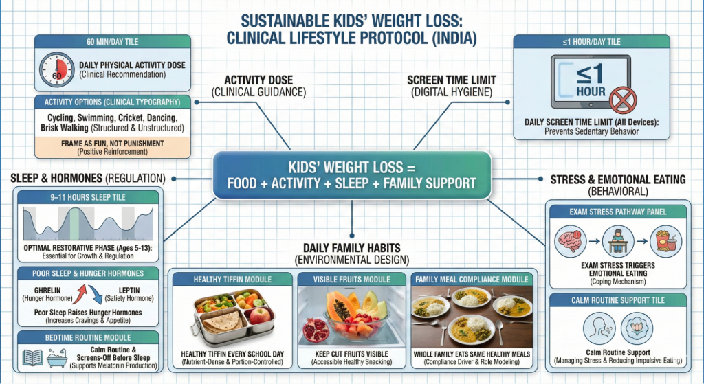 Lifestyle Changes to Support Child Obesity Diet Plan in India