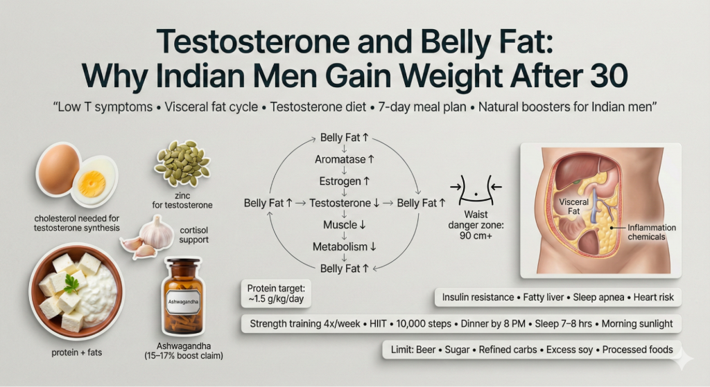 testosterone and belly fat