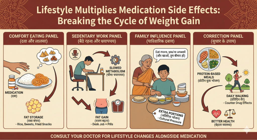 Indian Lifestyle Factors Affecting Medicines That Cause Weight Gain