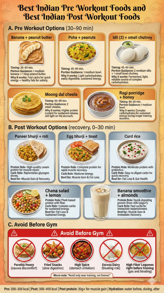 Best Indian Foods for Pre-Workout Meal Indian