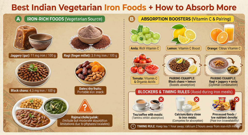 Best Indian Foods for Iron Deficiency Symptoms in Women in India: Management