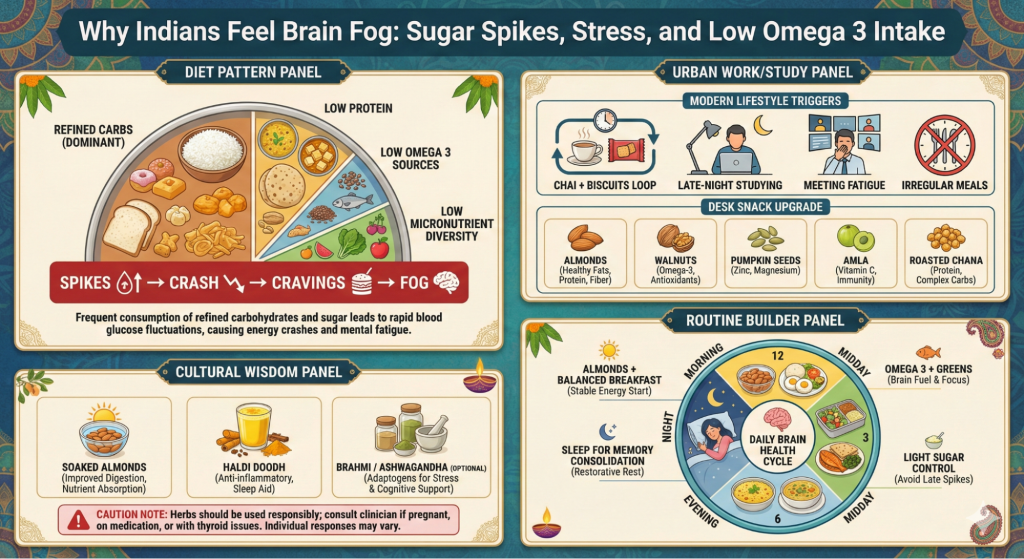 Indian Lifestyle Factors Affecting Brain Boosting Foods in India