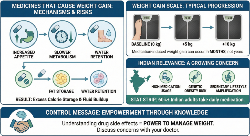 What Medicines Cause Weight Gain and Why Indian Dieters Should Care?