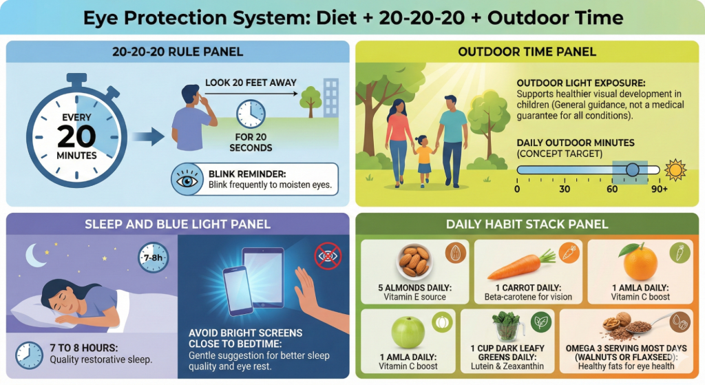 Lifestyle Changes to Support Foods For Eyesight Improvement in India