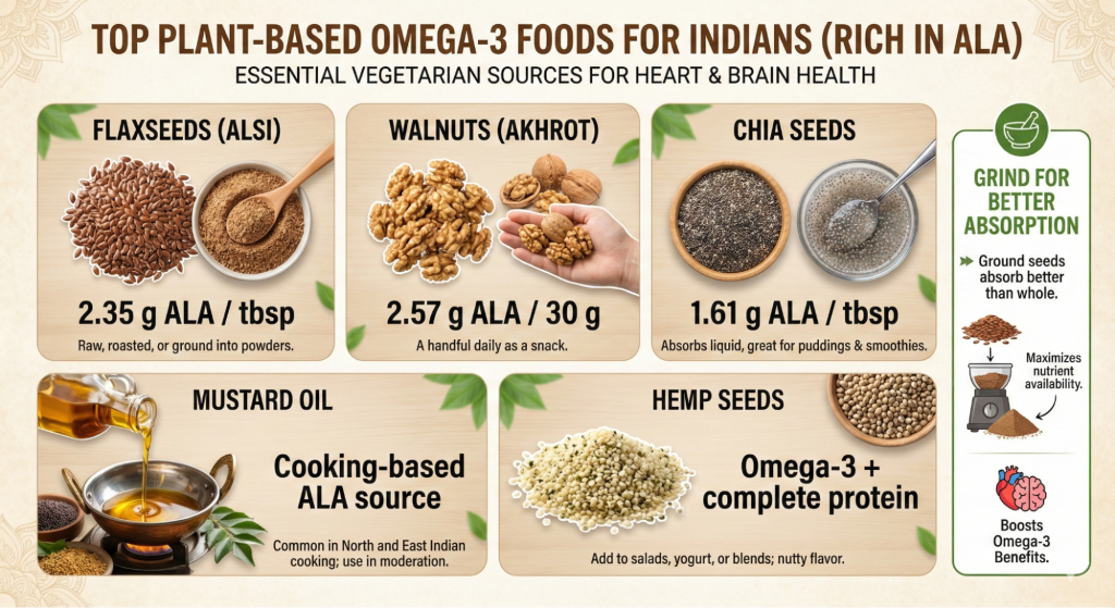 Best Indian Foods for Omega 3 Vegetarian Foods India Management