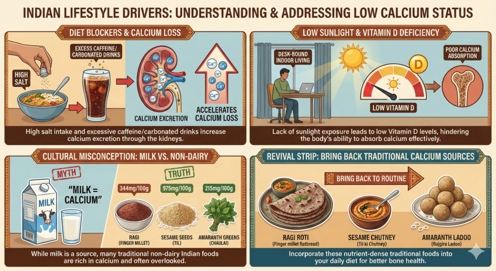 Indian Lifestyle Factors Affecting Calcium Rich Foods in India